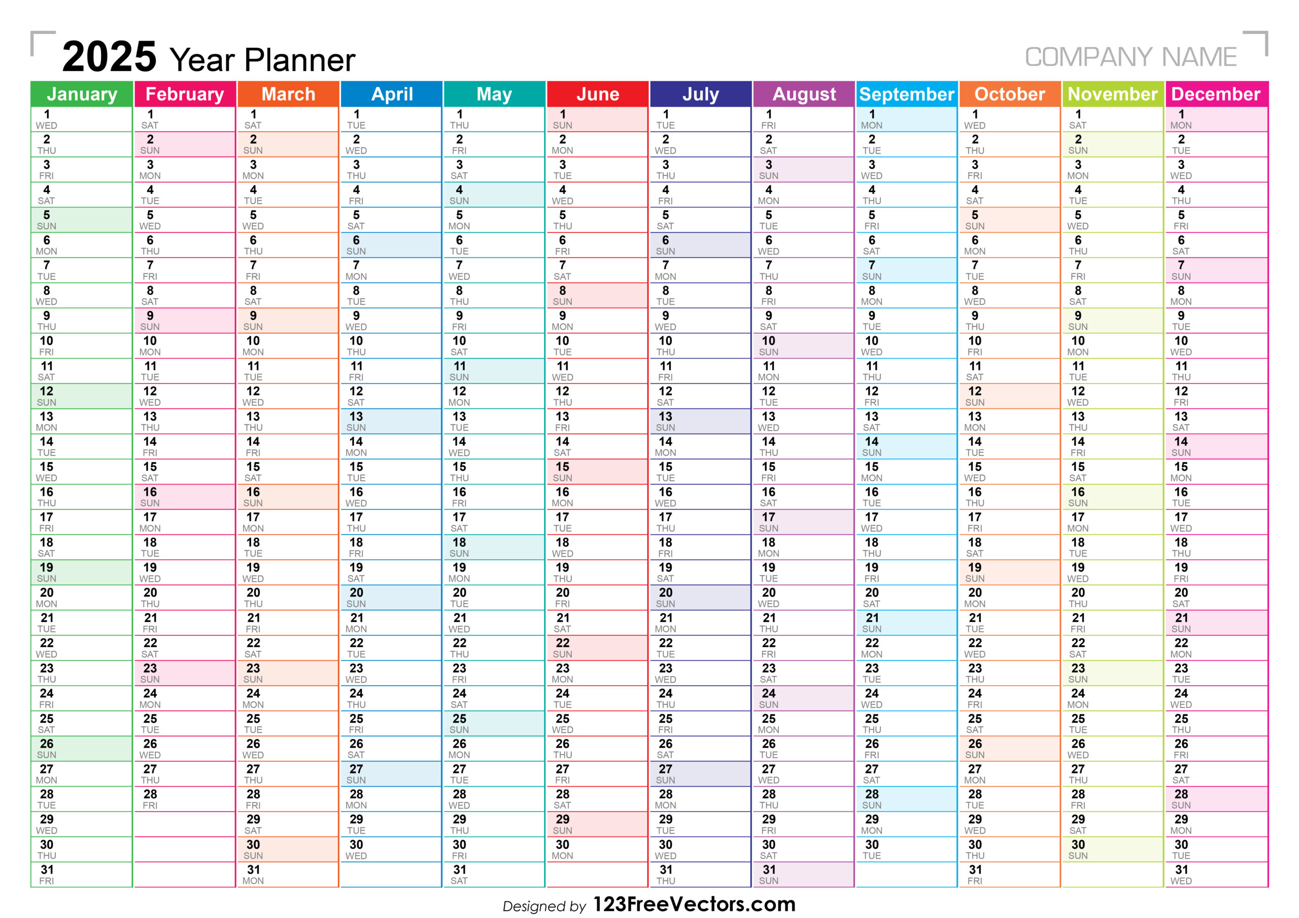 Free Download 2025 Year Planner Free Download 2025 Year Planner