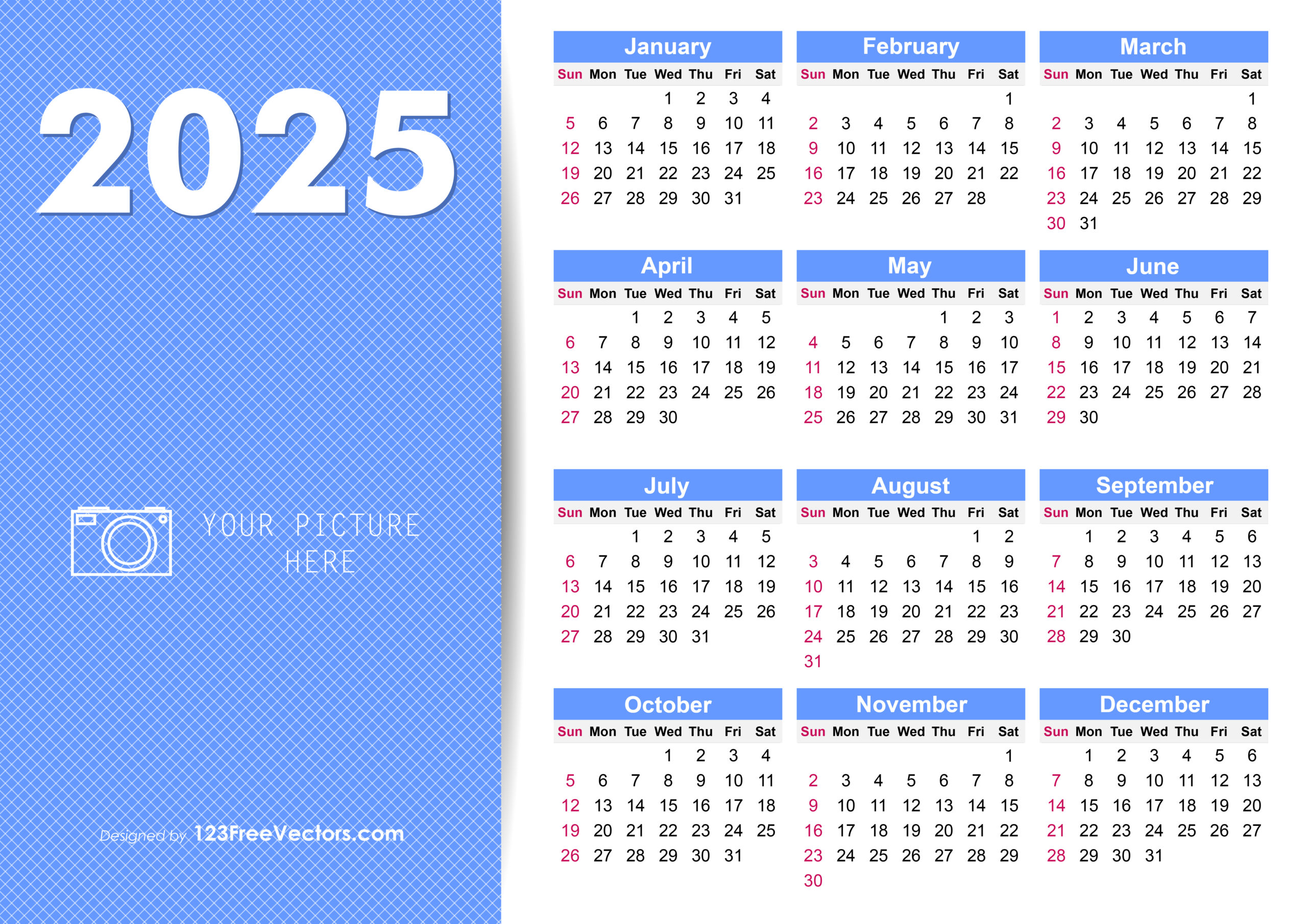 Free Printable Vertical 2025 Yearly Calendar Free Printable Vertical 2025 Yearly Calendar