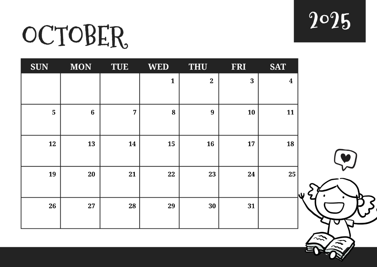 Free Month Of October 2025 Calendar Template To Edit Online Free Month Of October 2025 Calendar Template To Edit Online