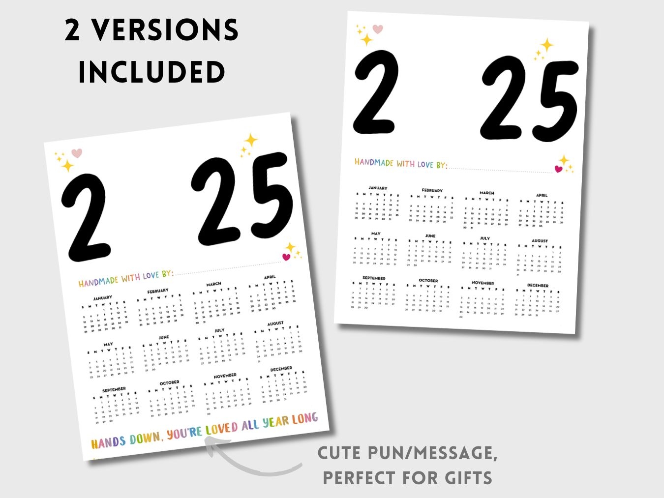 Free Printable 2025 Handprint Calendar Lovely Planner