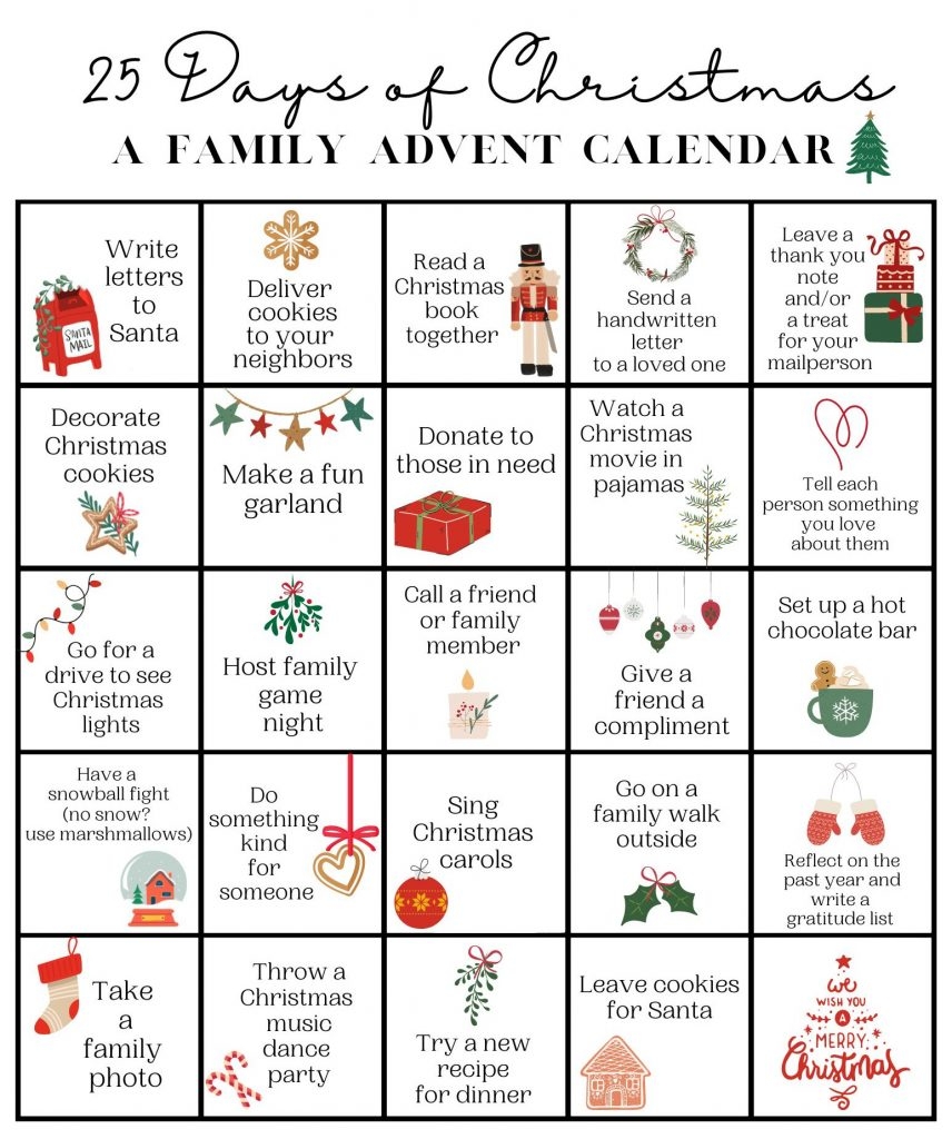 Free Printable Advent Calendar For Kids Families Little Miss TLC Free Printable Advent Calendar For Kids Families Little Miss TLC