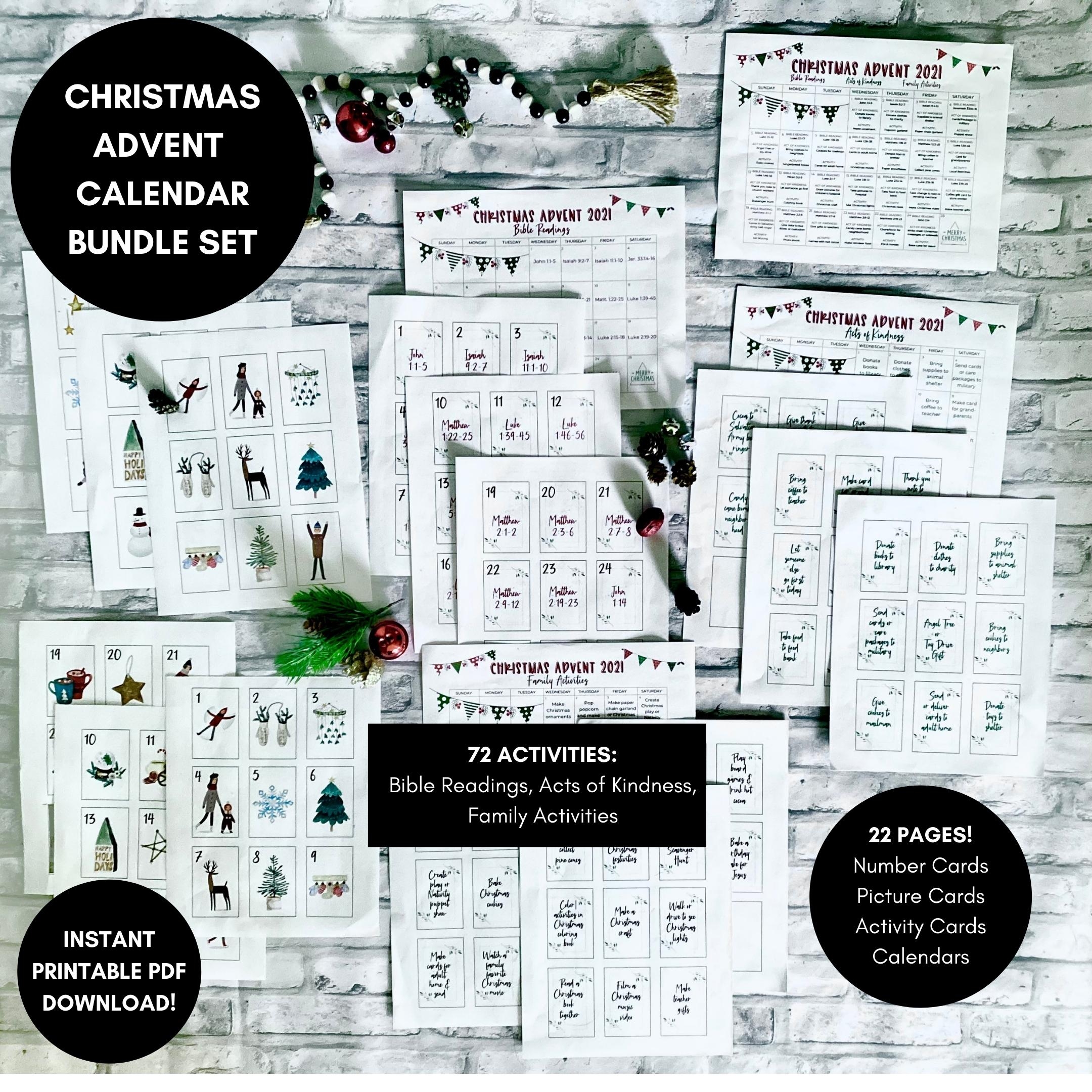 Free Printable Advent Calendars Numbers 72 Filler Activity Cards Free Printable Advent Calendars Numbers 72 Filler Activity Cards