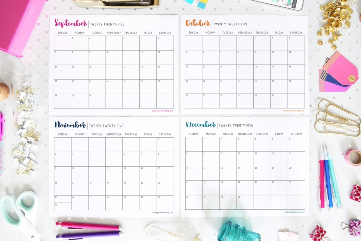 Free Printable Year Calendar 2025