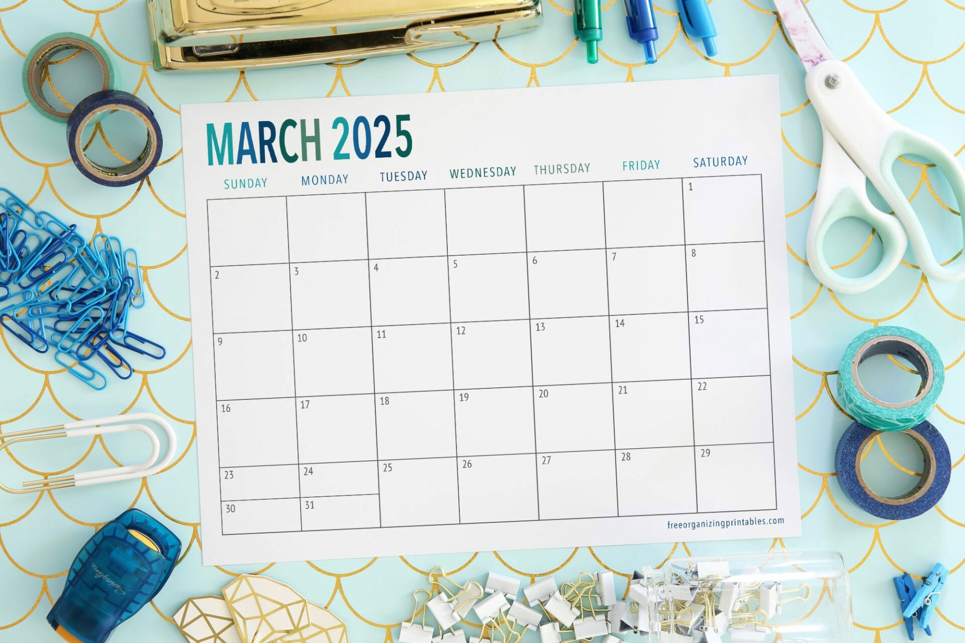 Free Printable Calendar 2025 Free Organizing Printables