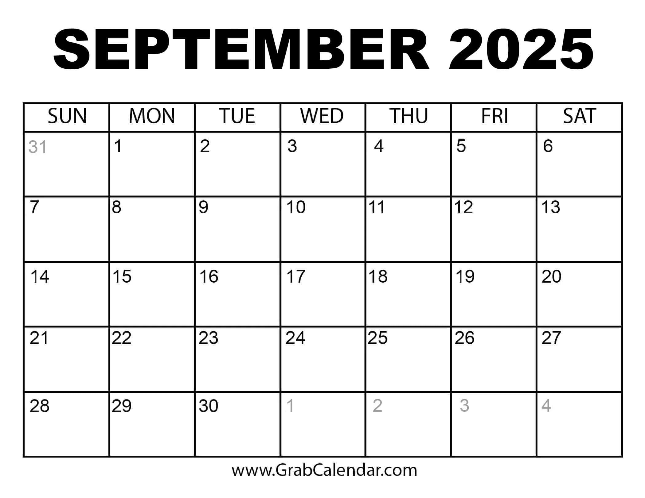 Free Printable Calendar Task September 2025