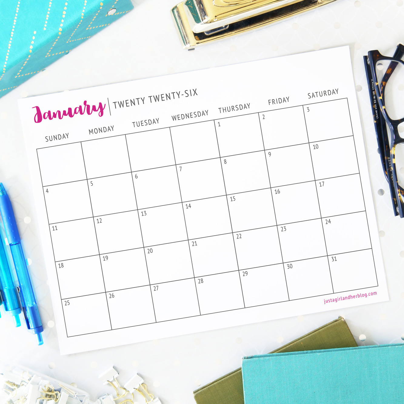 Free Printable Calendars Abby Organizes
