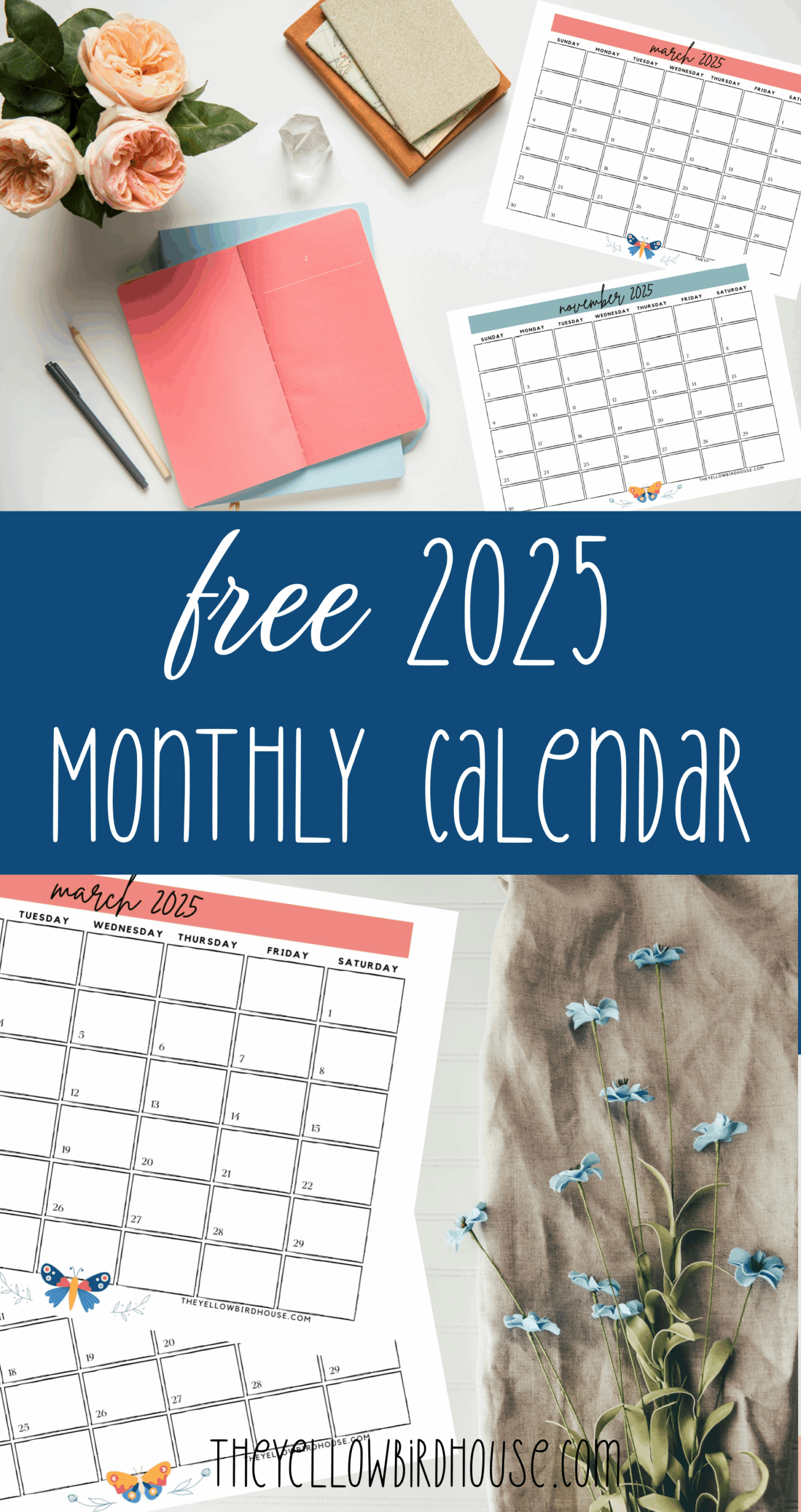 Free Printable Monthly Calendars 2025