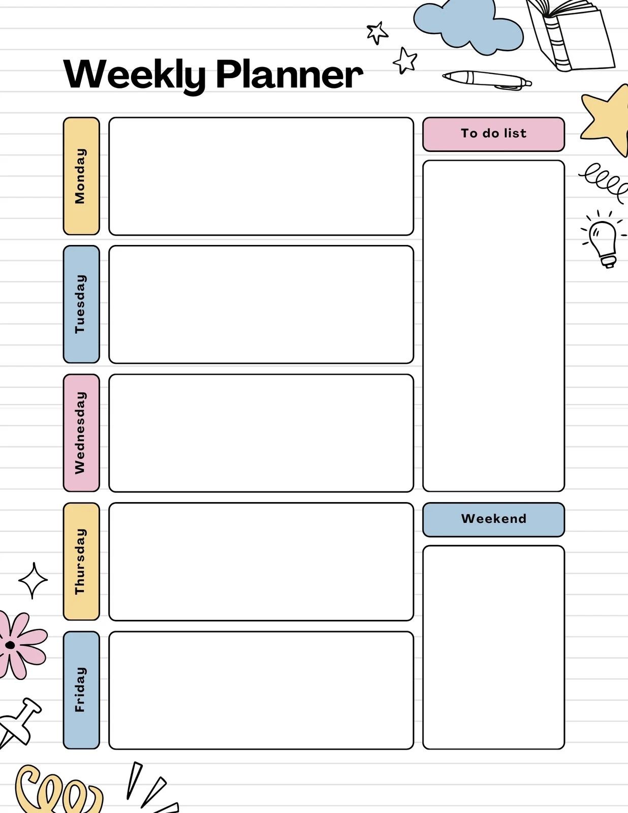 Free Printable Planner Templates To Customize Canva