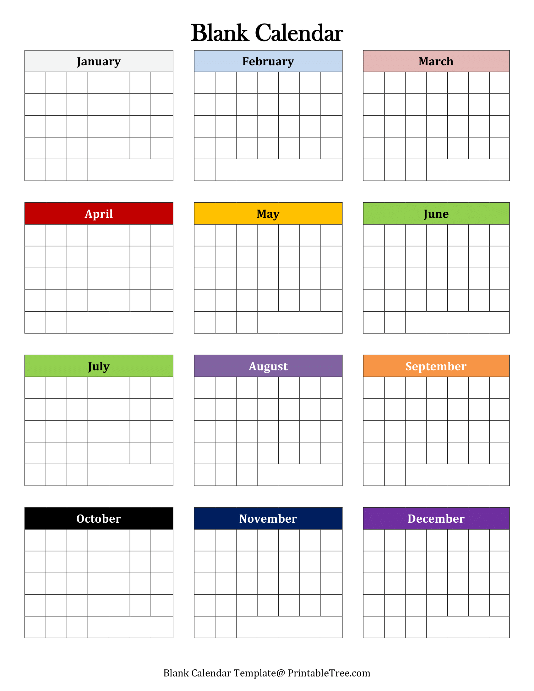Free Printable Yearly 2025 Blank Calendar Templates PDF Printable Tree Free Printable Yearly 2025 Blank Calendar Templates PDF Printable Tree