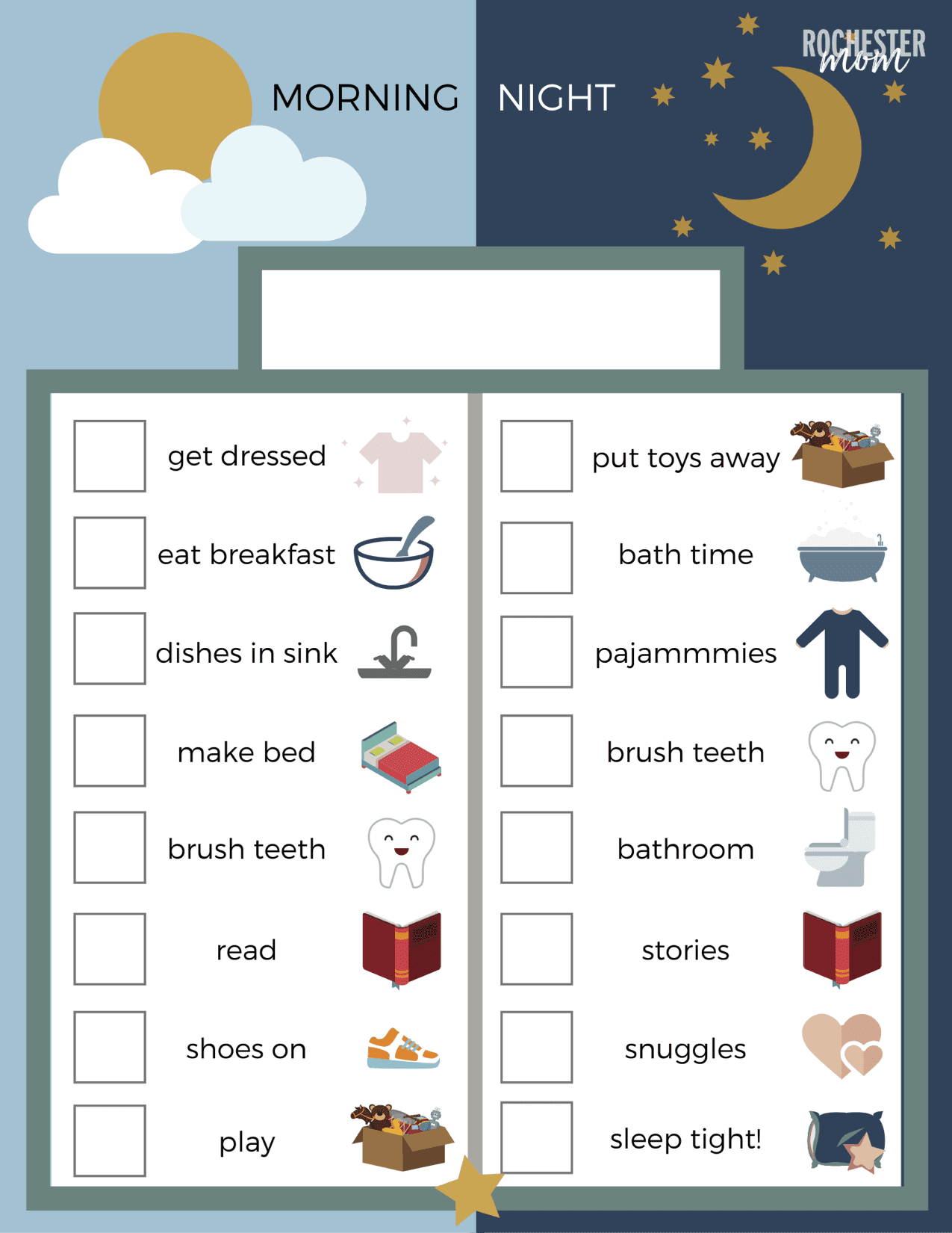 Free Routine Activity Charts Customizable For Your Family Free Routine Activity Charts Customizable For Your Family