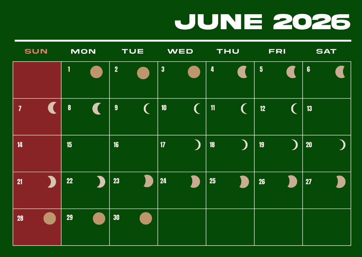 Free Telugu June 2025 Calendar Template To Edit Online