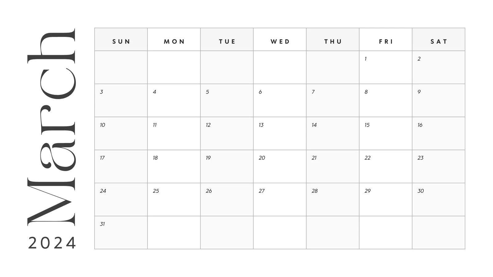 Free Printable And Fillable Calendar