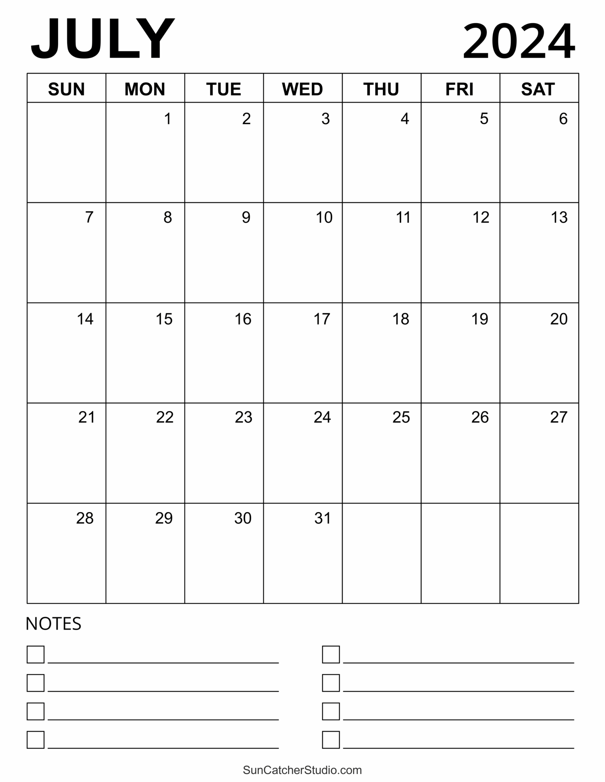 July 2024 Calendar Free Printable Free Printables Monograms Design Tools Patterns DIY Projects