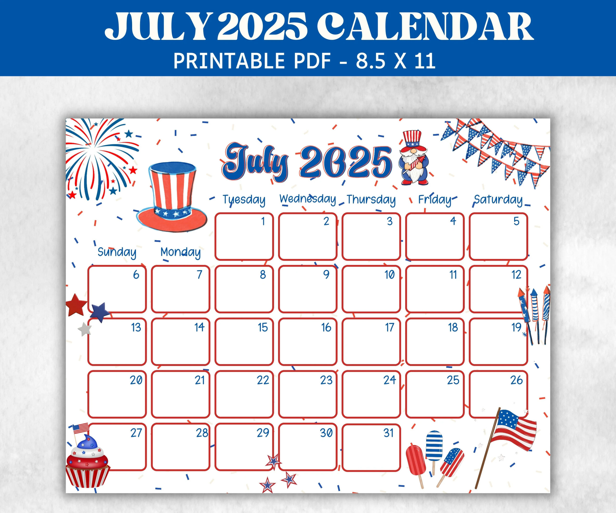 July 2025 Calendar For Kids Patriotic Printable Planner PDF Etsy July 2025 Calendar For Kids Patriotic Printable Planner PDF Etsy