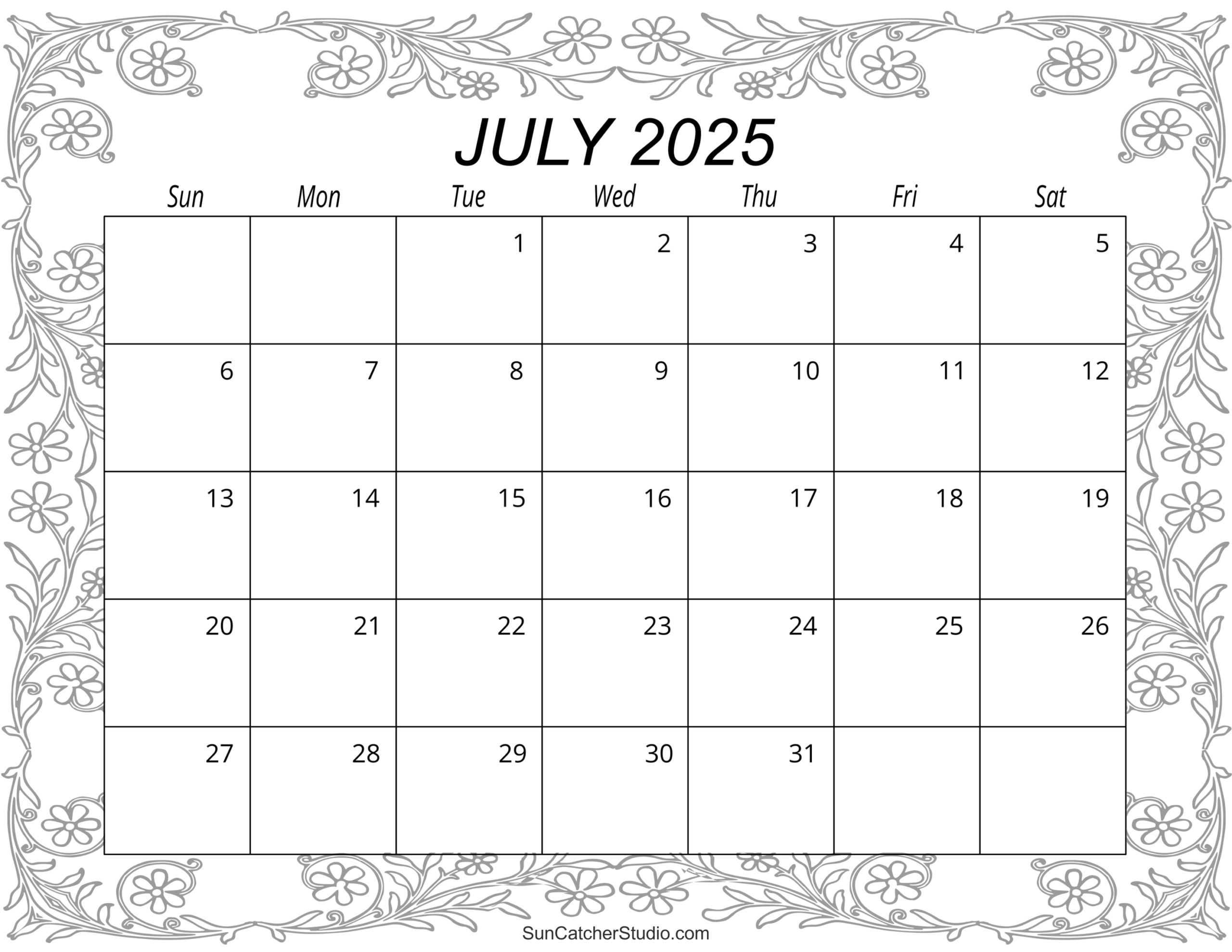 July 2025 Calendar Free Printable Free Printables Monograms Design Tools Patterns DIY Projects July 2025 Calendar Free Printable Free Printables Monograms Design Tools Patterns DIY Projects