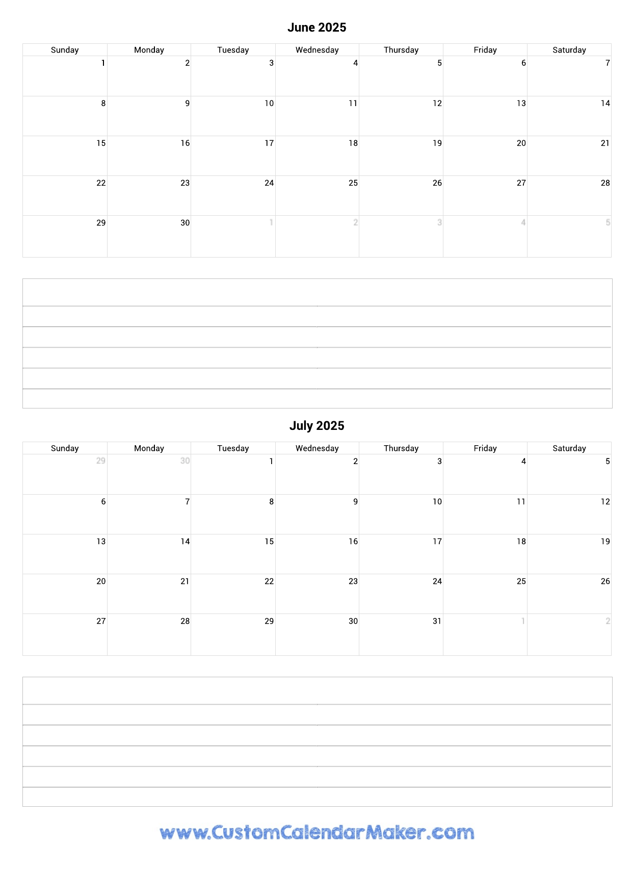 Printable Calendar July 2025 June 2026 Printable Calendar July 2025 June 2026
