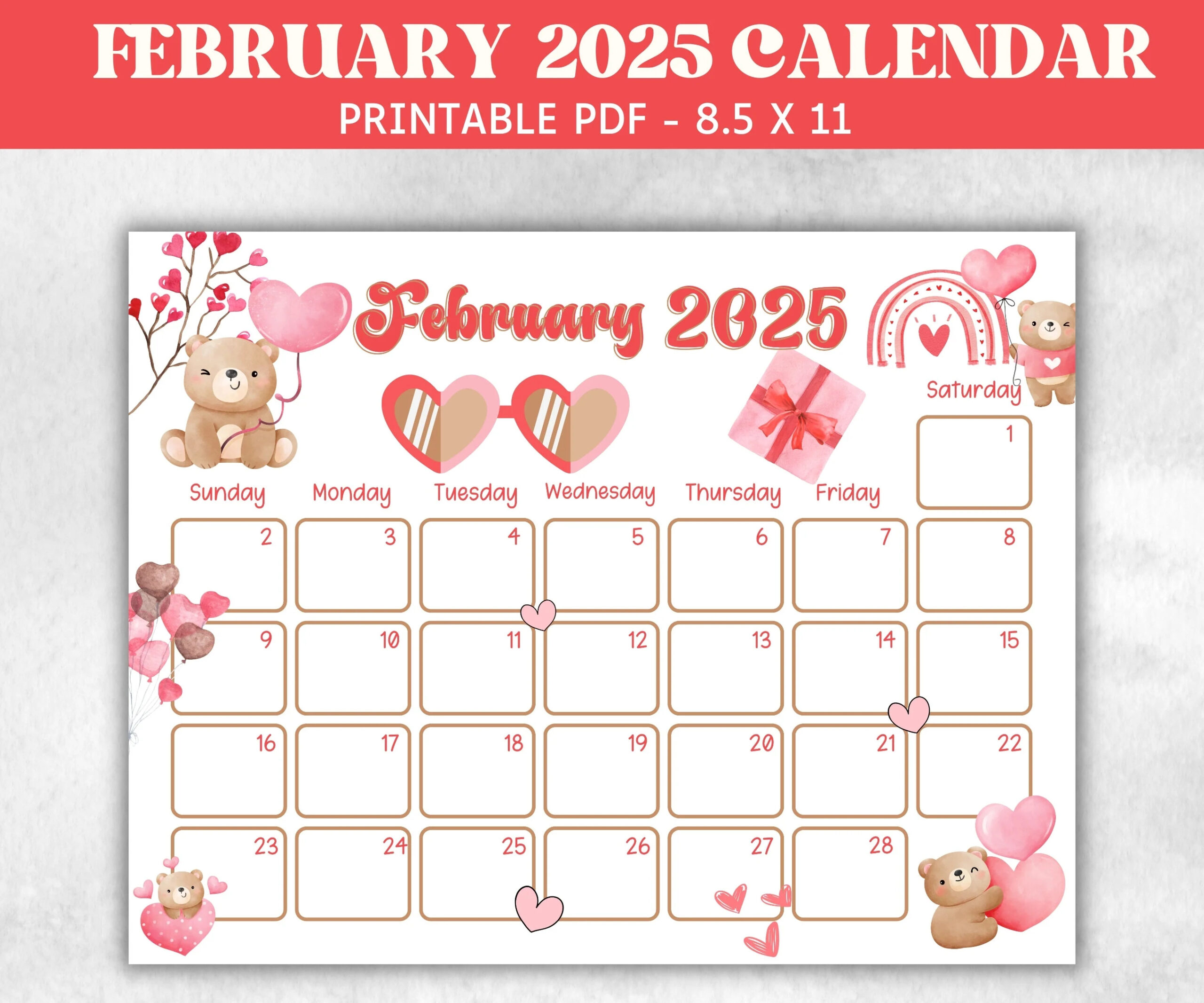 Printable February Calendar Printable February Calendar