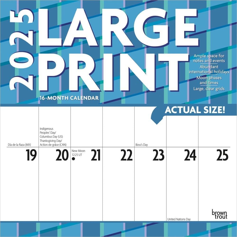 Large Print 2025 12 X 24 Inch Monthly Square Wall Calendar Matte Paper Plastic Free BrownTrout Easy To See Large Font BrownTrout BrownTrout Publishers Inc 9781975478391 Amazon Books Large Print 2025 12 X 24 Inch Monthly Square Wall Calendar Matte Paper Plastic Free BrownTrout Easy To See Large Font BrownTrout BrownTrout Publishers Inc 9781975478391 Amazon Books