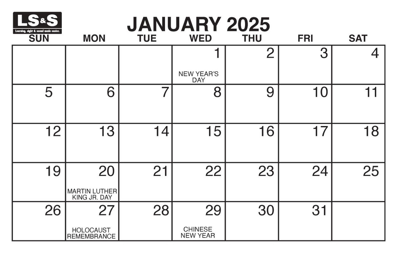 large print wall calendar the carroll center for the blind large print wall calendar the carroll center for the blind