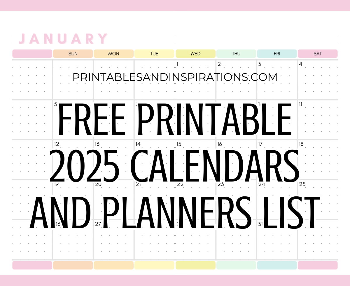 Printable Blank Monthly Calendar 2025