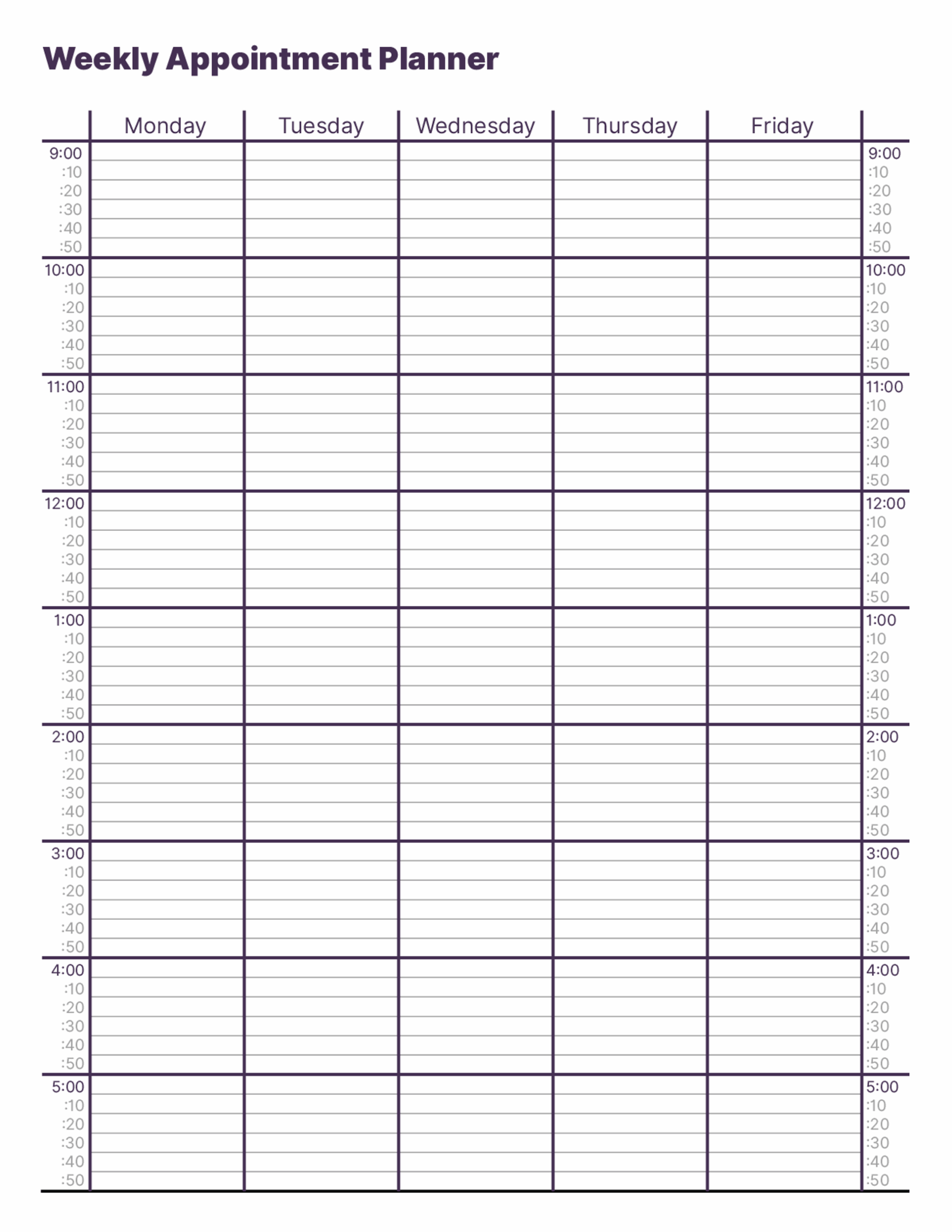 Mastering Scheduling In 2024 Weekly Planner Templates For Small Businesses with Free Downloads Homebase