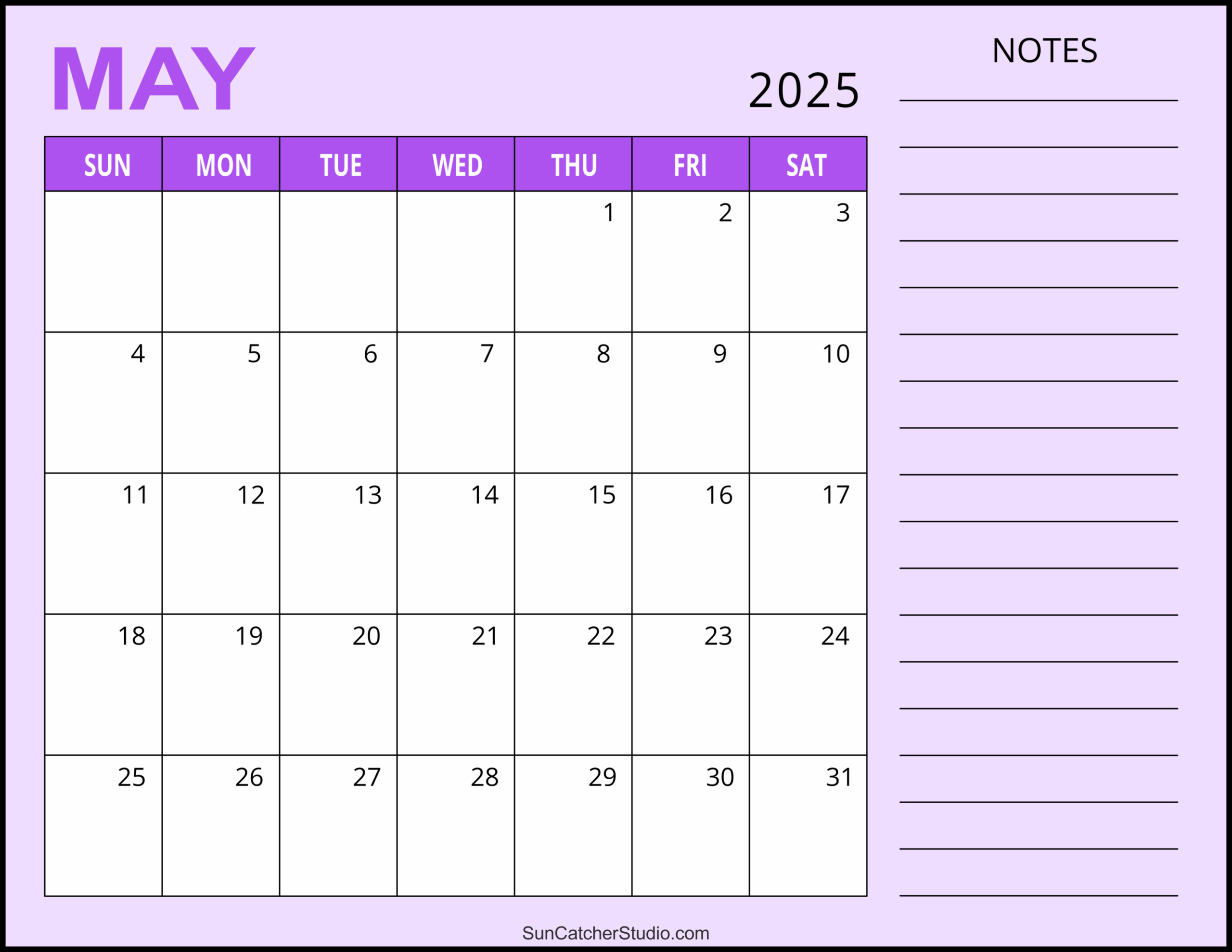 May 2025 Calendar Free Printable Free Printables Monograms Design Tools Patterns DIY Projects