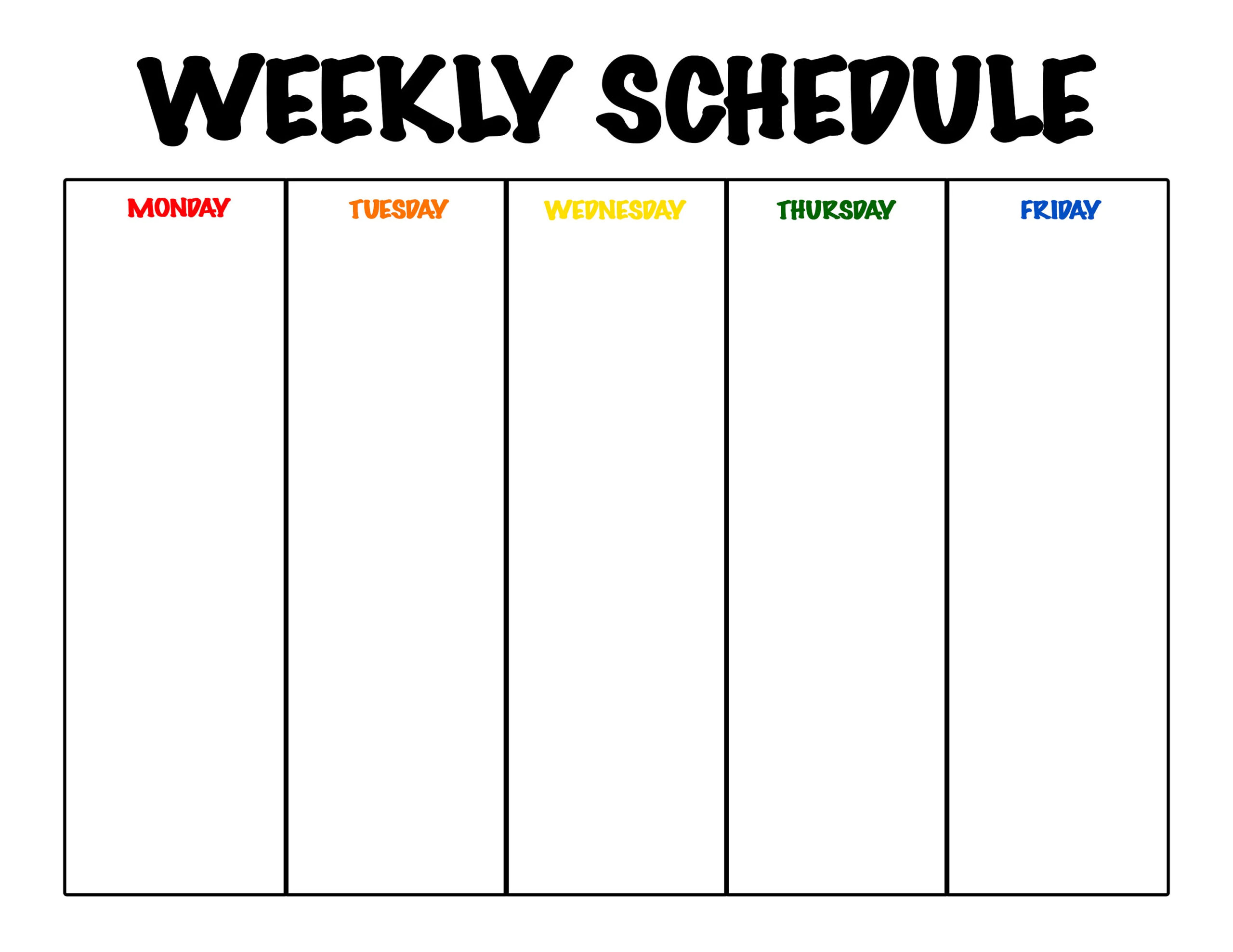Monday Friday Weekly Schedule PRINTABLE Homeschool Weekly Planner Weekly Planner School Planner Homework Planner Homework Etsy UK