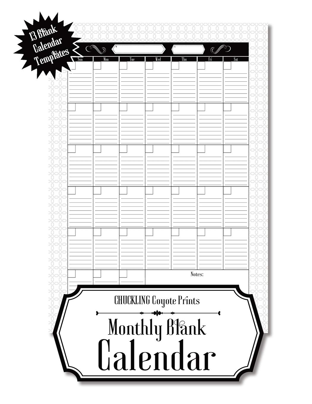 Monthly Blank Calendar 8 5x11 Undated Calendar Fillable Templates For Office School Or Home Sun Sat Pages For Notes And To Do Agenda Chuckling Coyote Prints 9781953987105 Amazon Books Monthly Blank Calendar 8 5x11 Undated Calendar Fillable Templates For Office School Or Home Sun Sat Pages For Notes And To Do Agenda Chuckling Coyote Prints 9781953987105 Amazon Books