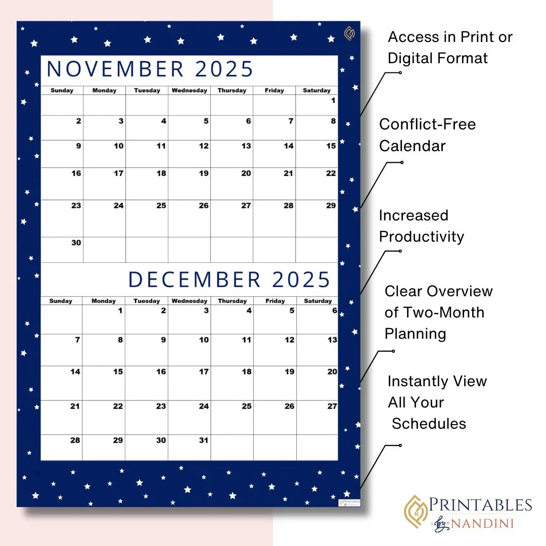 November 2025 And December 2025 Calendar Nov Dec 2025 sunday Start A4 PDF Digital Download Etsy Israel November 2025 And December 2025 Calendar Nov Dec 2025 sunday Start A4 PDF Digital Download Etsy Israel