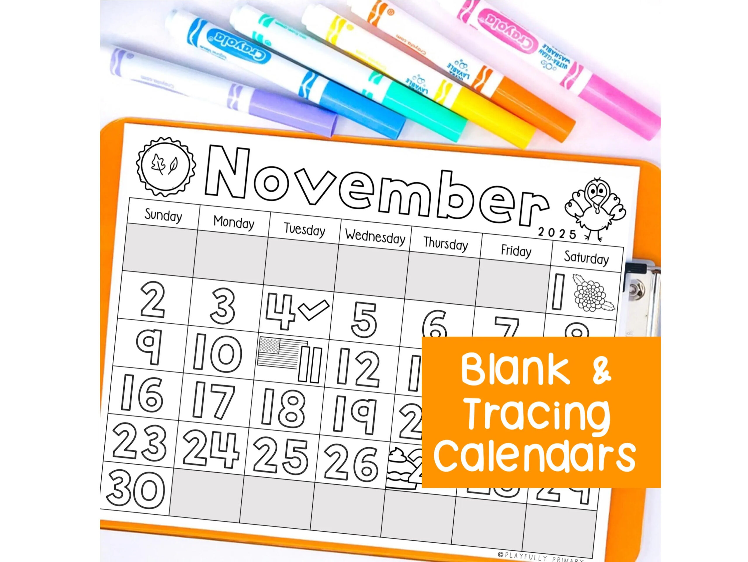 November Calendar 2025 Printable Calendar Tracing Worksheet Monthly Tracing Calendar Traceable Kindergarten Calendar Template November 2025 Etsy