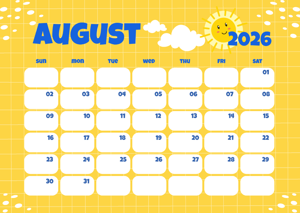 Page 2 Free August 2025 Calendar Templates Editable And Printable