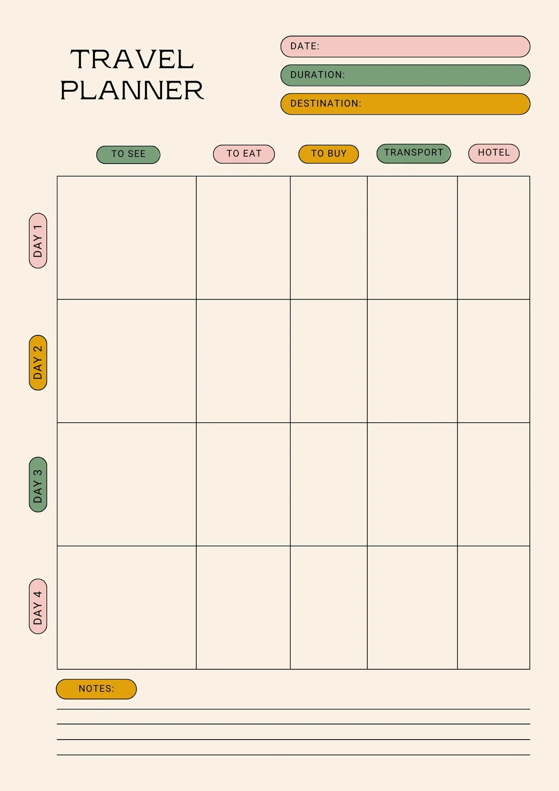 Page 2 Free Daily Planner Templates To Customize Canva