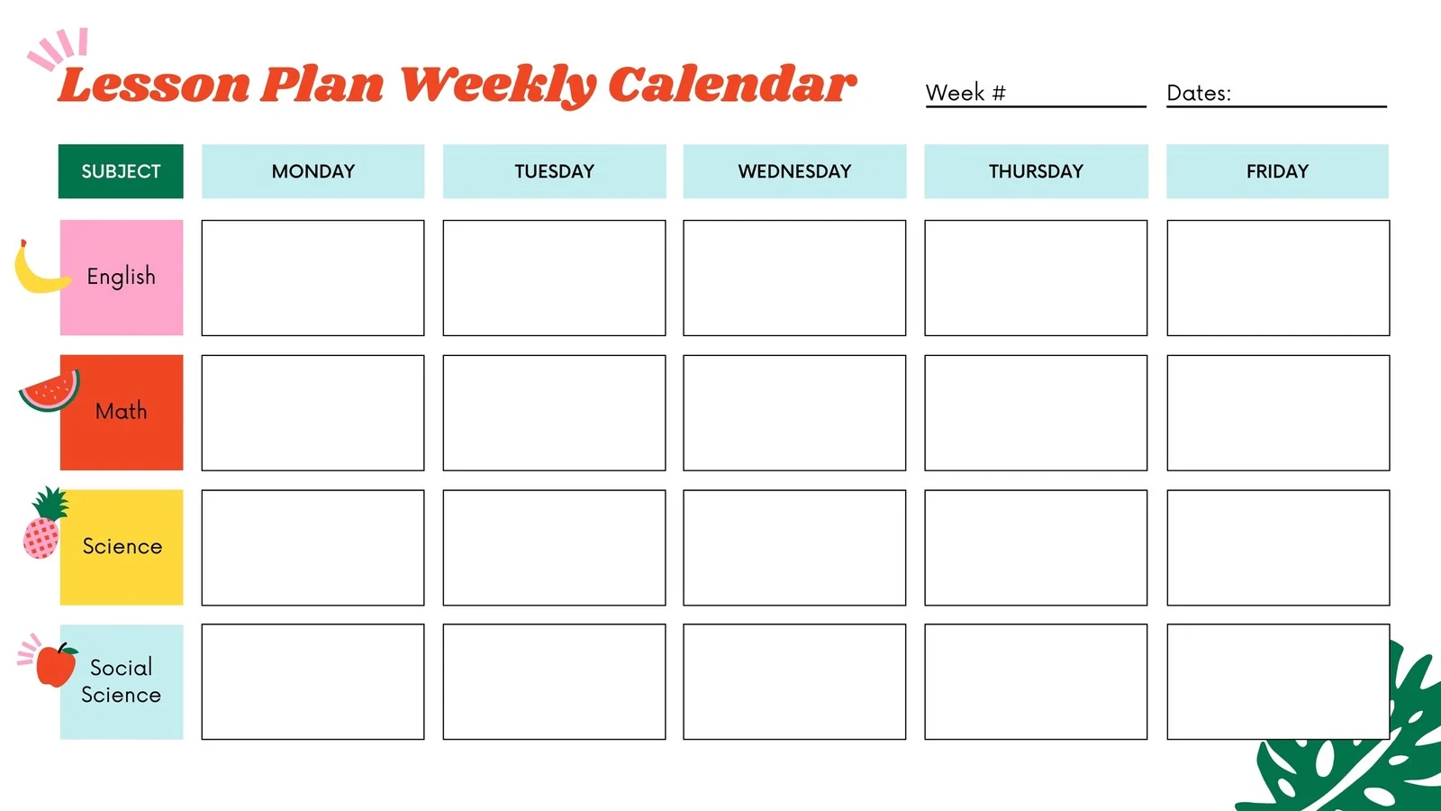 Page 2 Free Printable Customizable Weekly Calendar Templates Canva