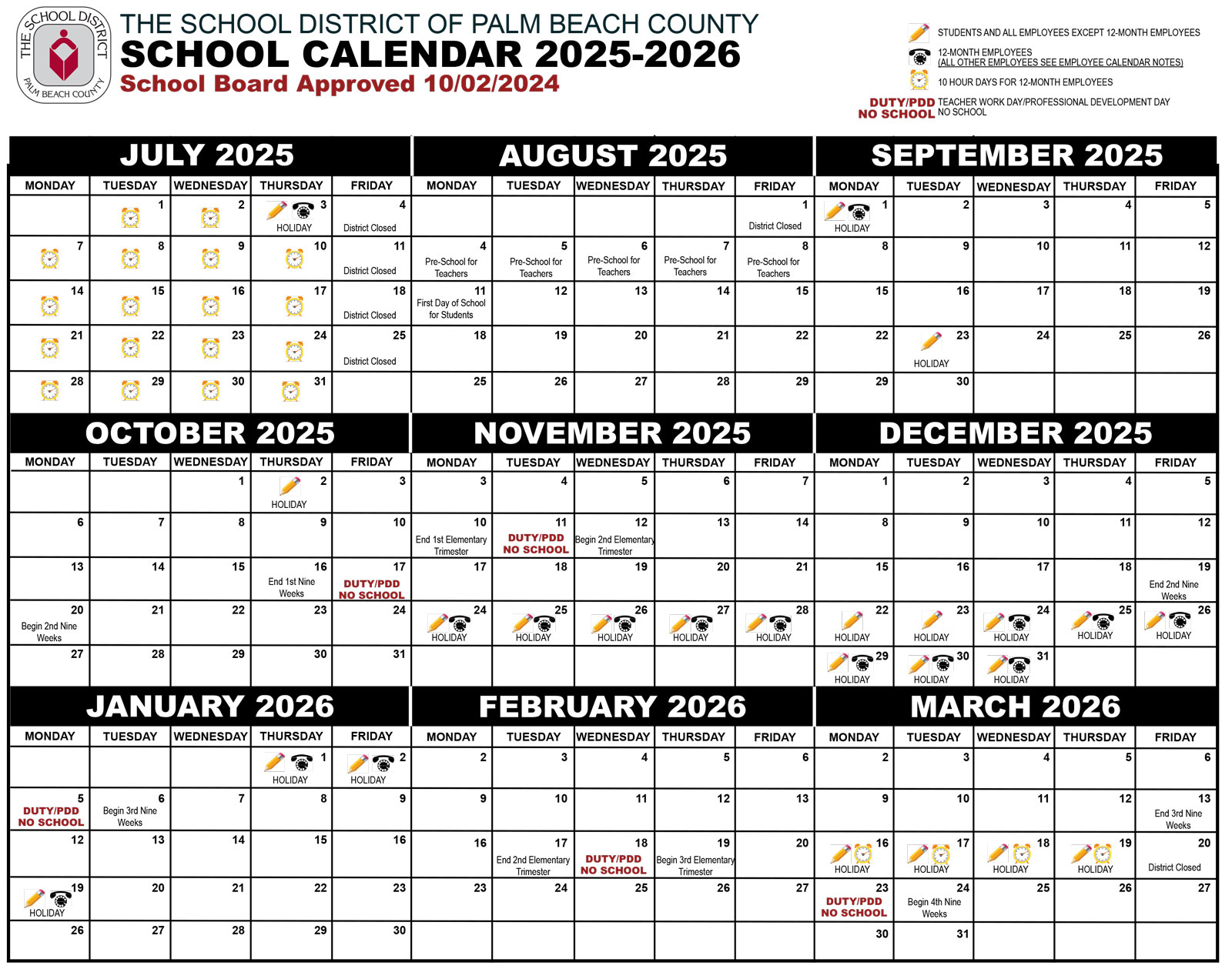 Palm Beach County School Calendar 2025 2026 Palm Beach County School Calendar 2025 2026