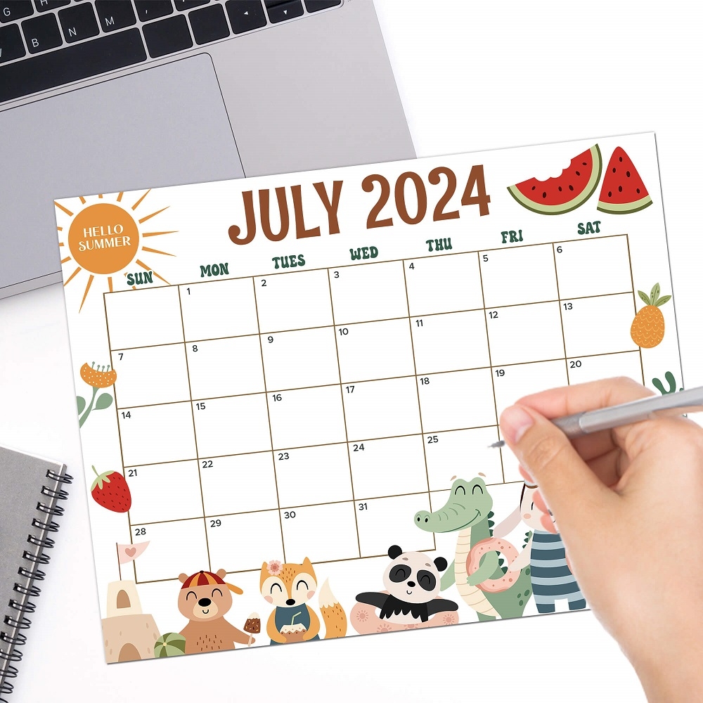PDF Boho Summer July Calendar Printable July 2024 Summer Animals Theme Calendar Made By Teachers