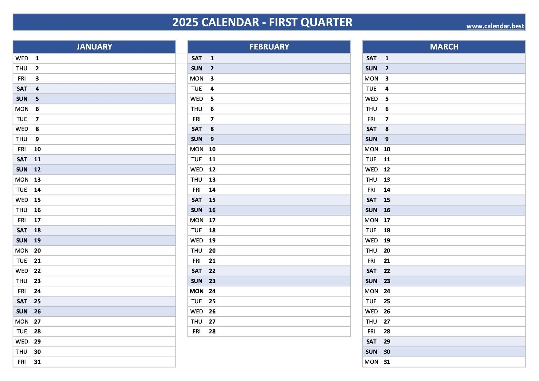 Printable Calendar 2025 With Pictures