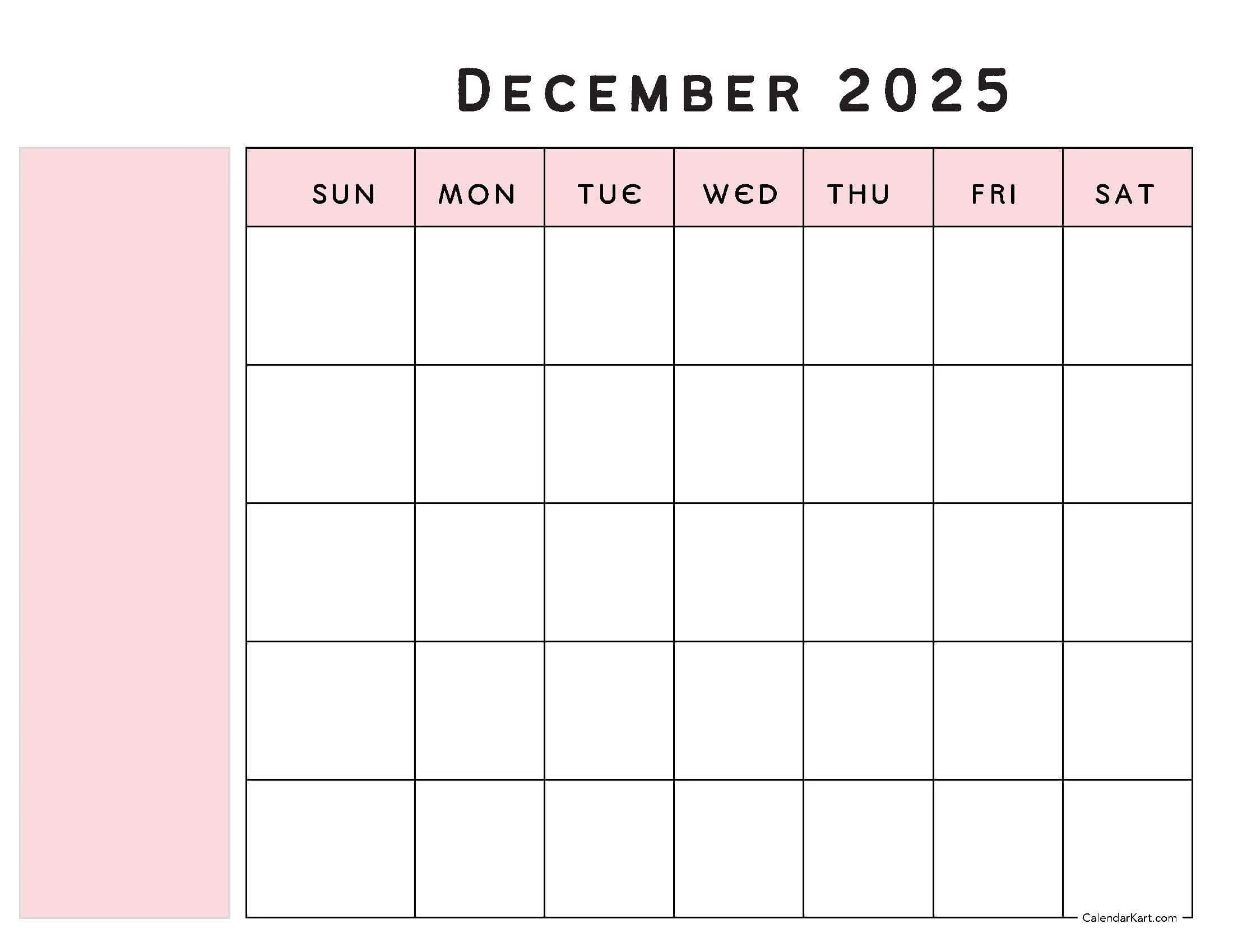 Free Printable December 2025 Calendar Template Excel Free Printable December 2025 Calendar Template Excel