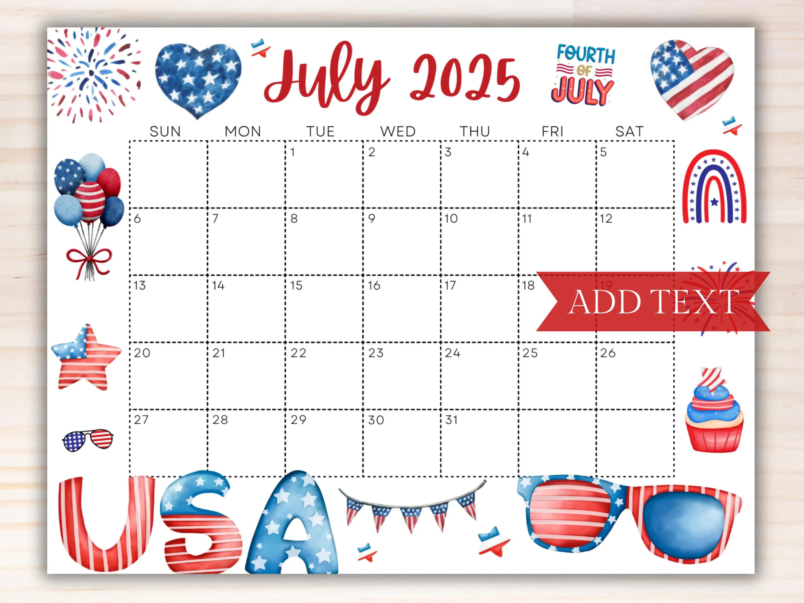 Printable Calendars 2025 July