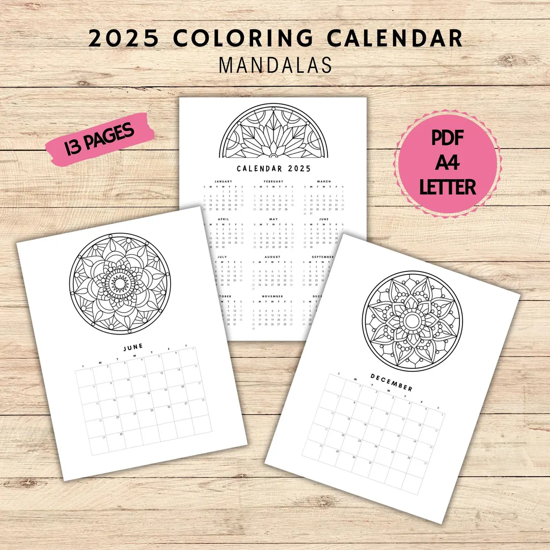 Printable Monthly Calendar 2025 Mandala Coloring Calendar Mandala Coloring Pages 2025 Coloring Planner Printable Colouring Pages Etsy Printable Monthly Calendar 2025 Mandala Coloring Calendar Mandala Coloring Pages 2025 Coloring Planner Printable Colouring Pages Etsy