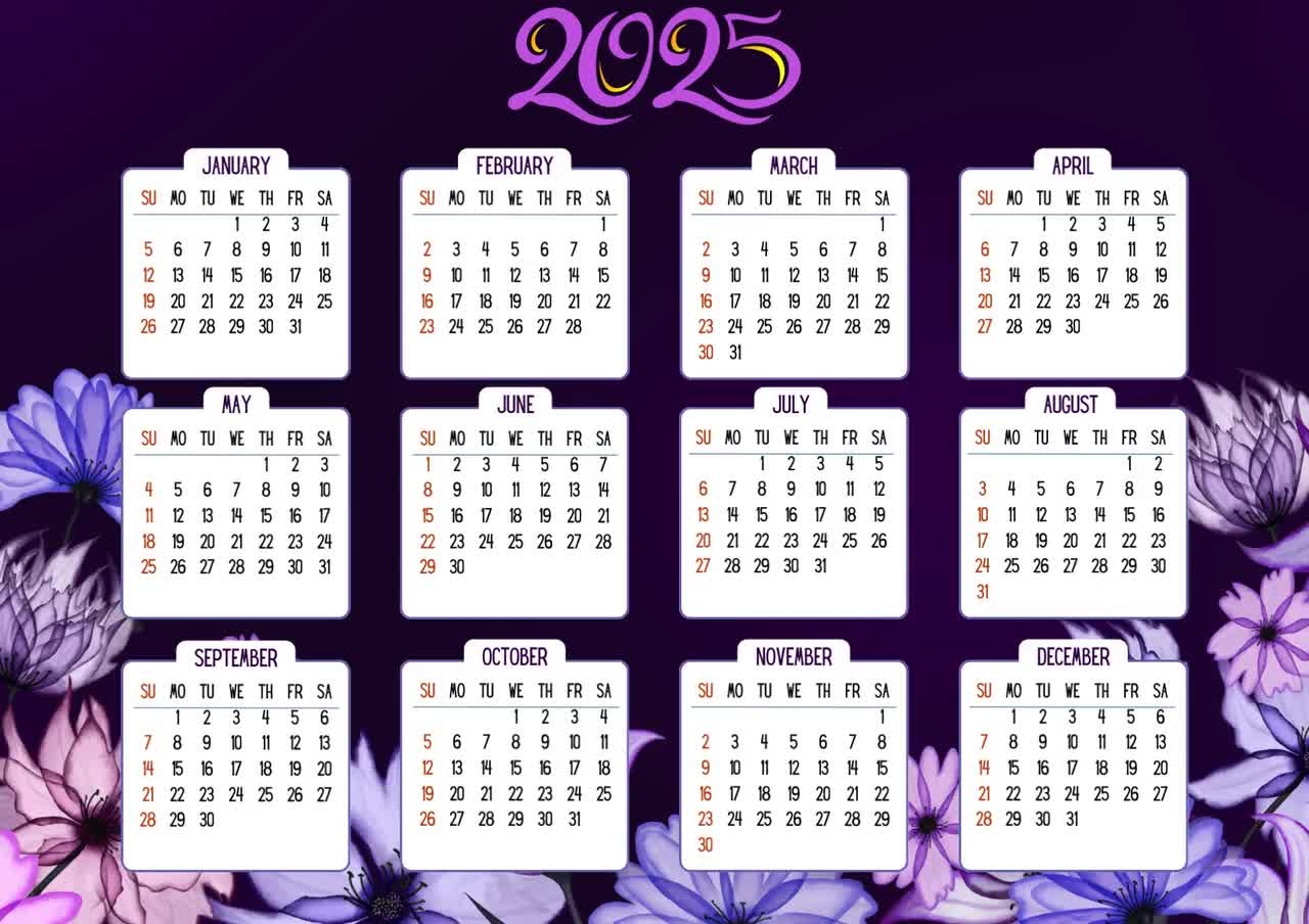 2025 2025 Printable Calendar 6 Month