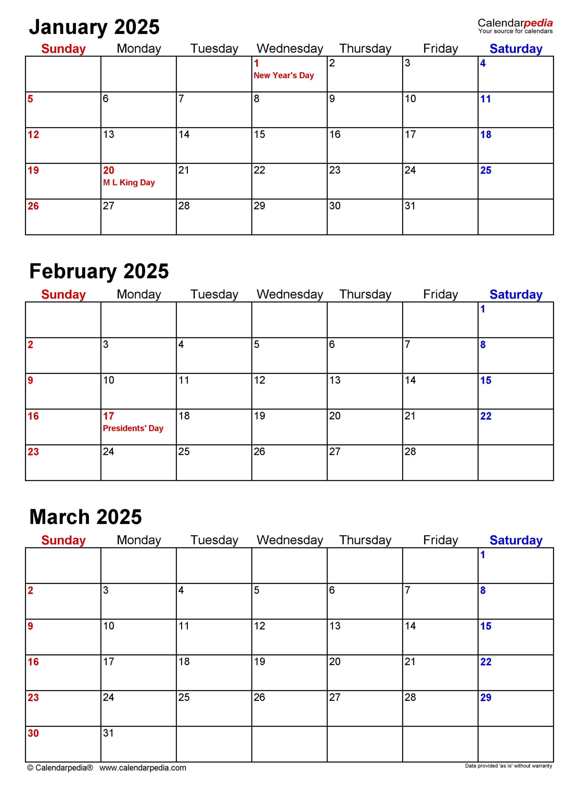 Quarterly Calendars 2025 Free Printable PDF Templates Quarterly Calendars 2025 Free Printable PDF Templates