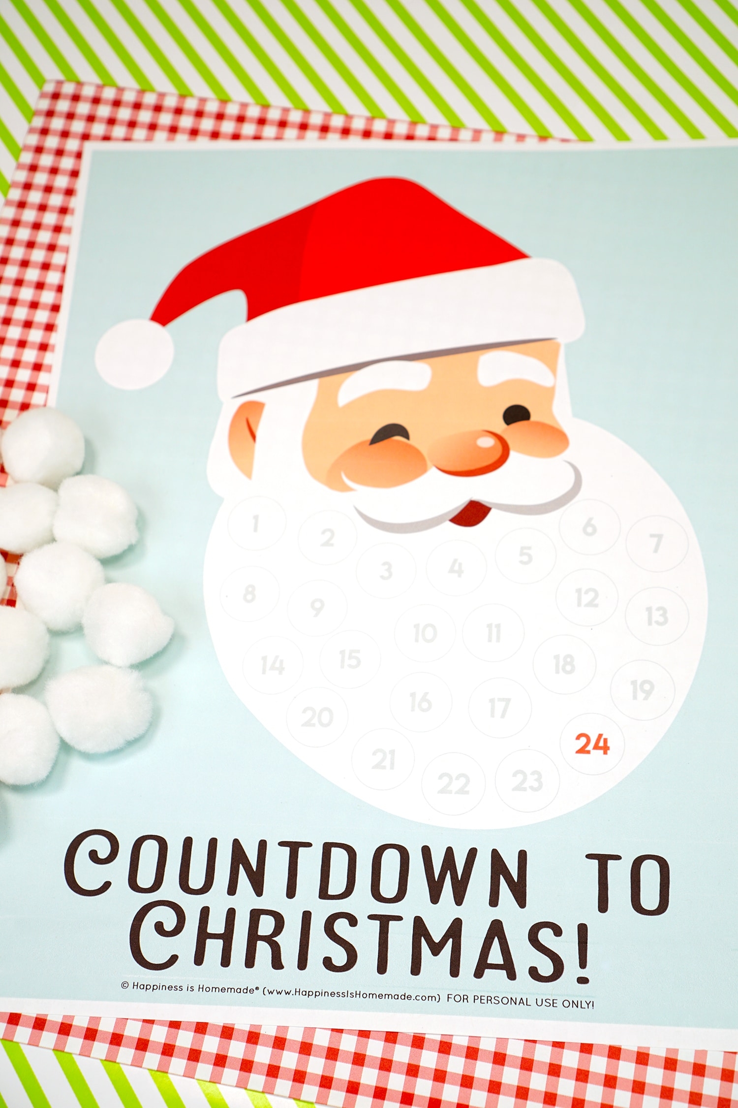Printable Santa Advent Calendar