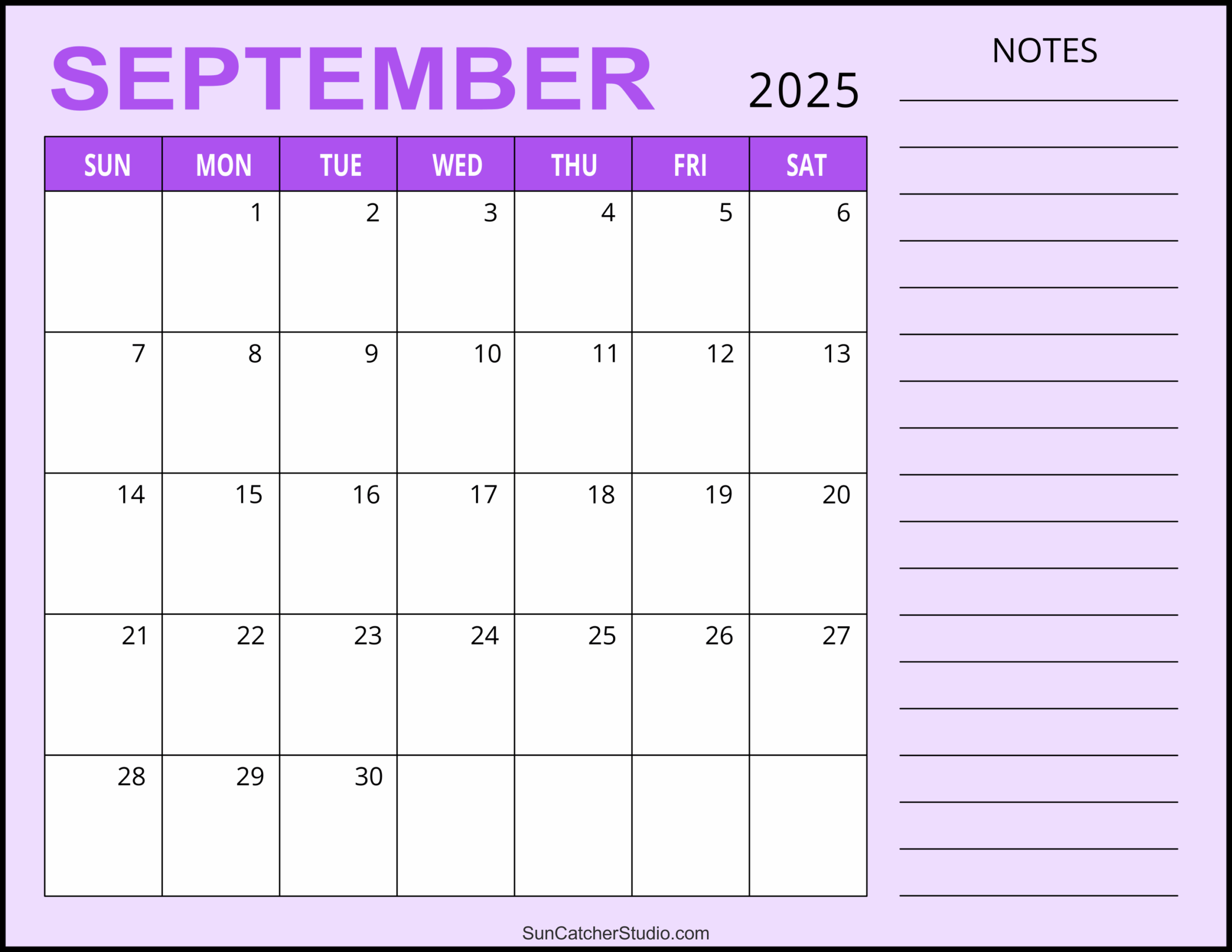 September 2025 Calendar Free Printable Free Printables Monograms Design Tools Patterns DIY Projects