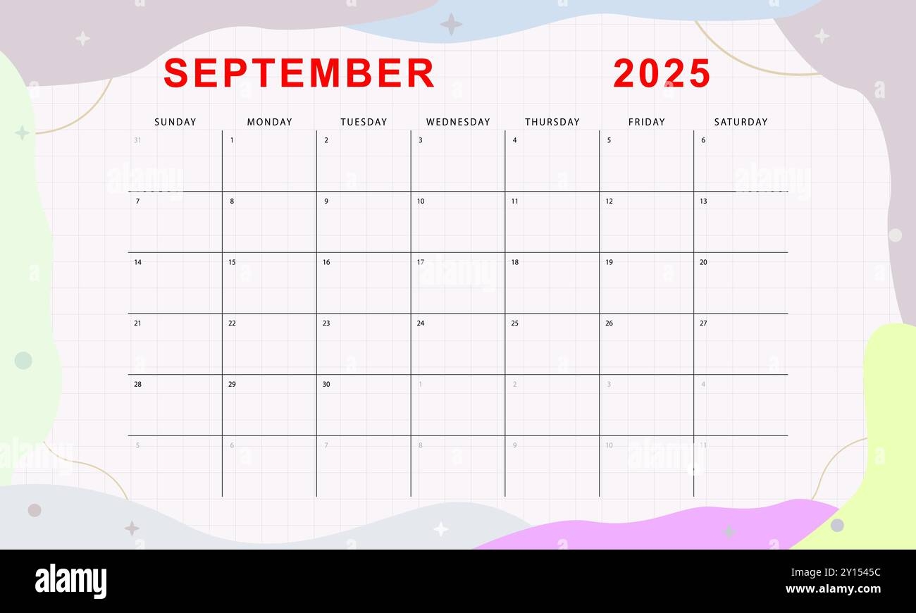 Free Printable Monthly Calendar September 2025