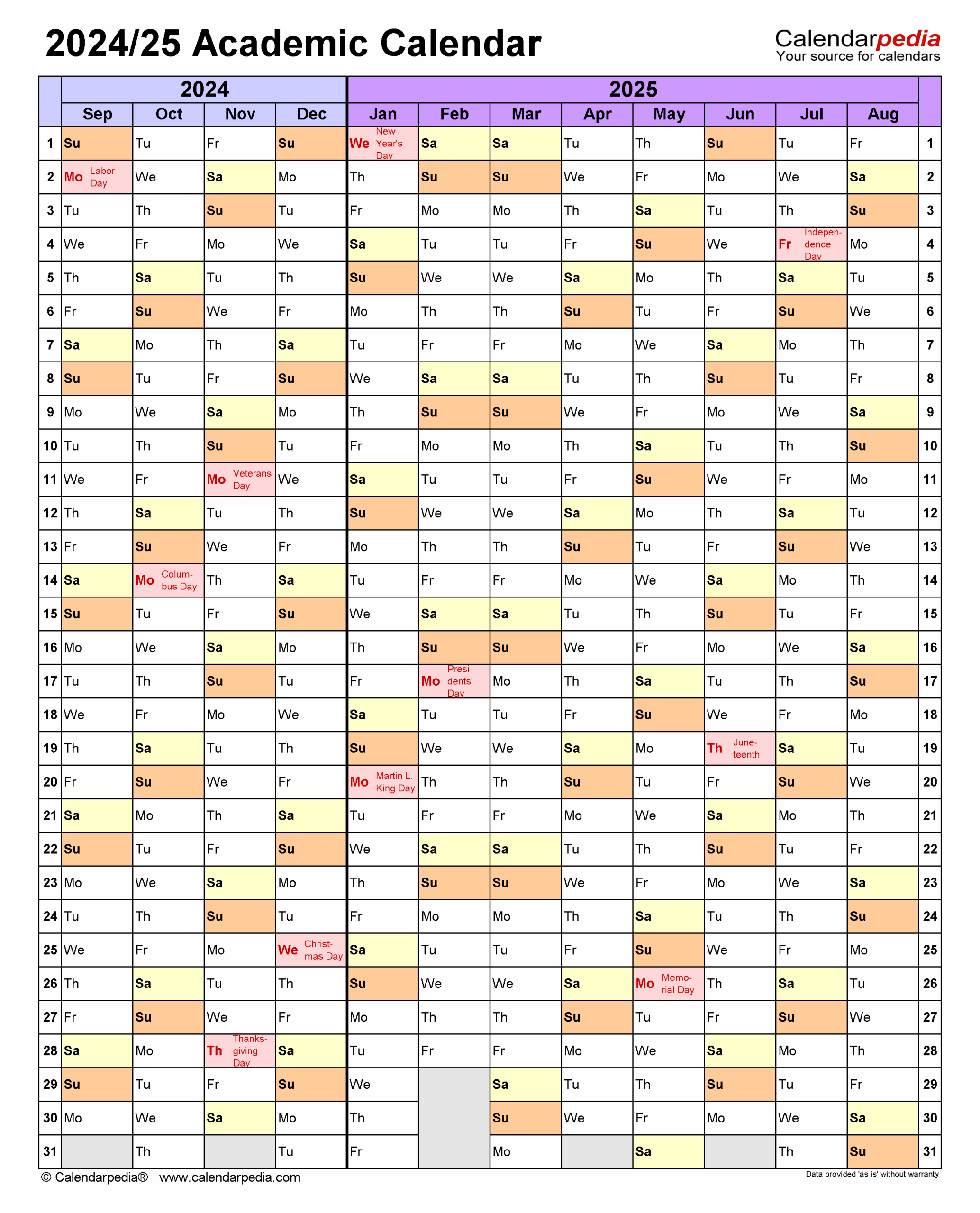Stan State Academic Calendar