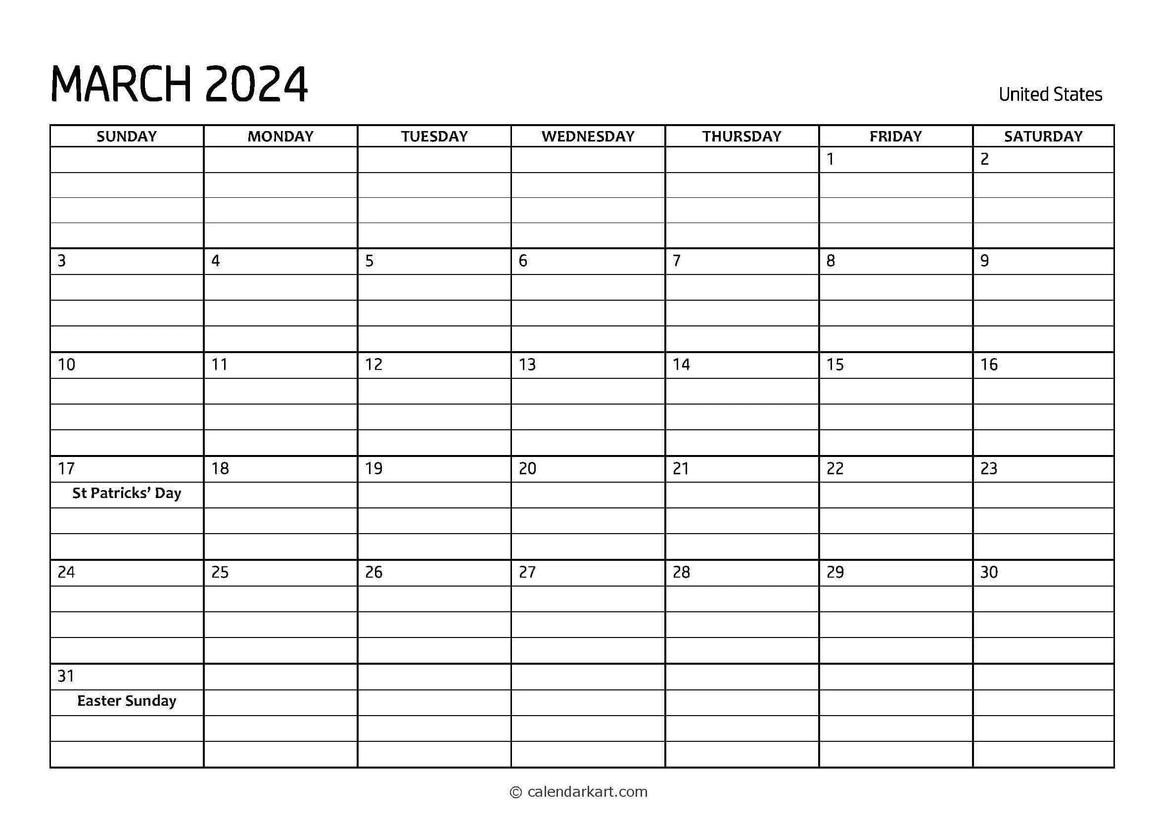 Printable Monthly Calendar With Holidays