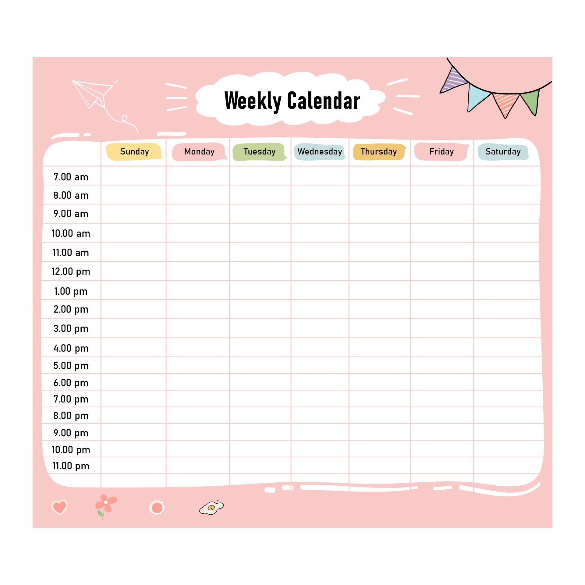 Weekly Calendar Planner