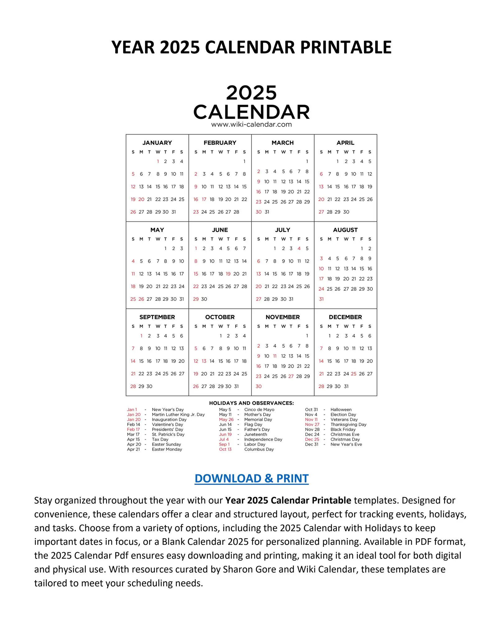 Free Printable 4 Month Calendar 2025 Free Printable 4 Month Calendar 2025