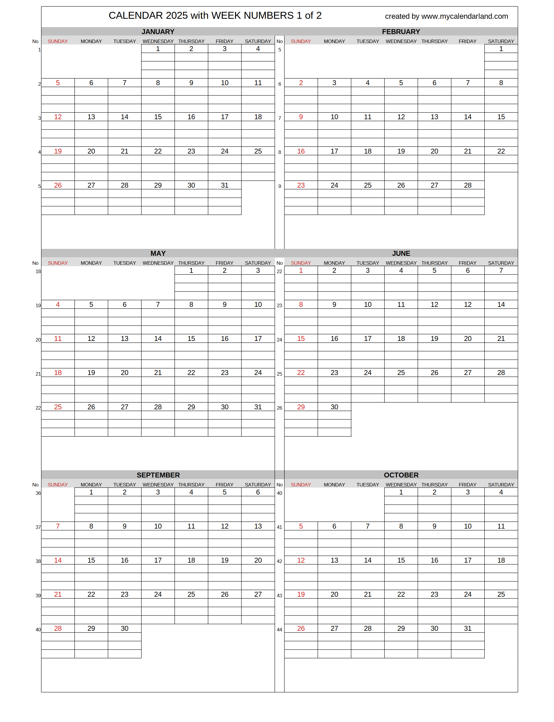 Yearly Printable Calendars For Free My Calendar Land Yearly Printable Calendars For Free My Calendar Land