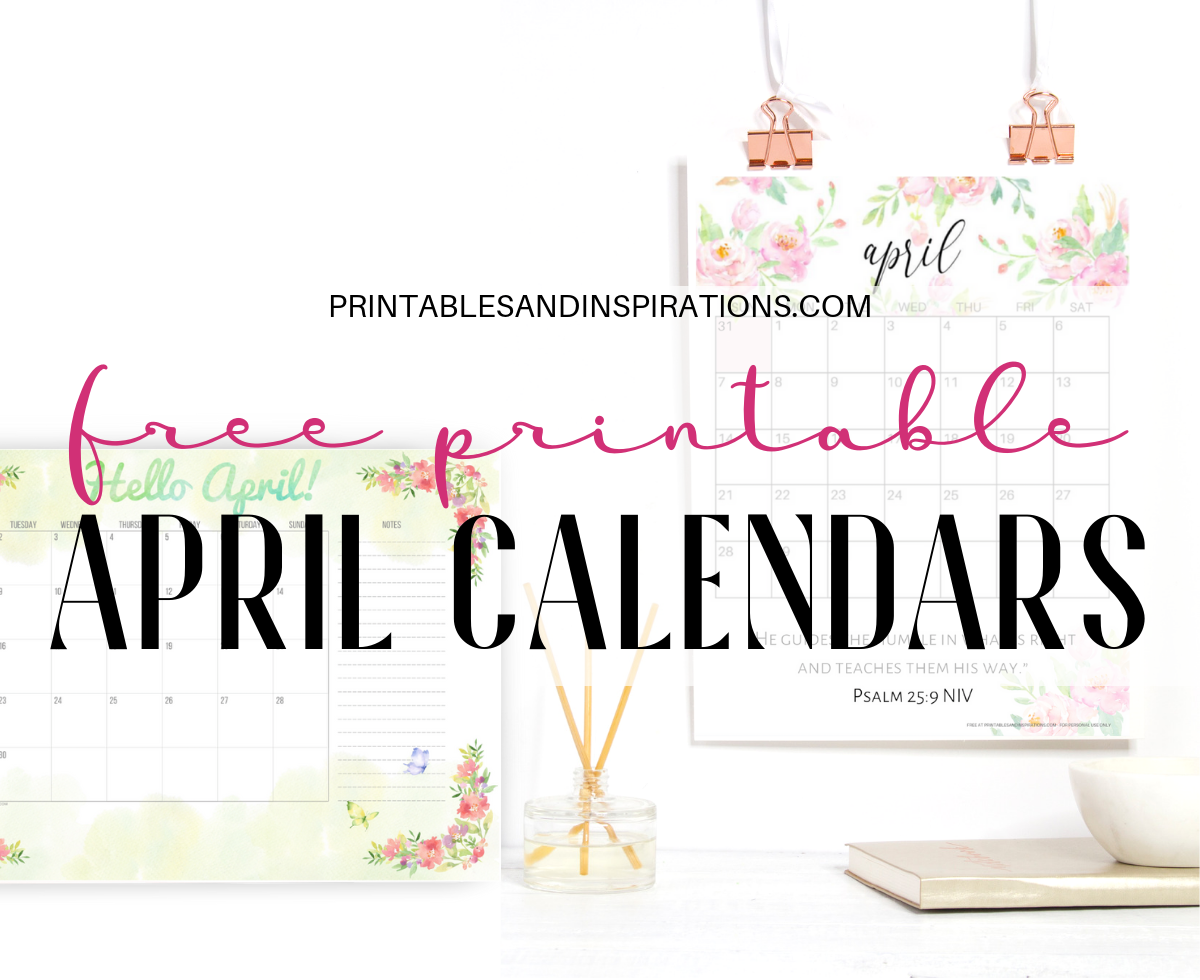 Your Free Printable April 2019 Calendar Printables And Inspirations